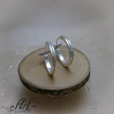 Сребърни обеци с естествен камък седеф  E-1414
